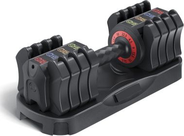 Adjustable Dumbbell Set, 22.5lb 5-in-1 Quick Adjust Dumbbell, Free Weights with Storage Tray for Home Gym, Full Body Workout Equipment for Men &